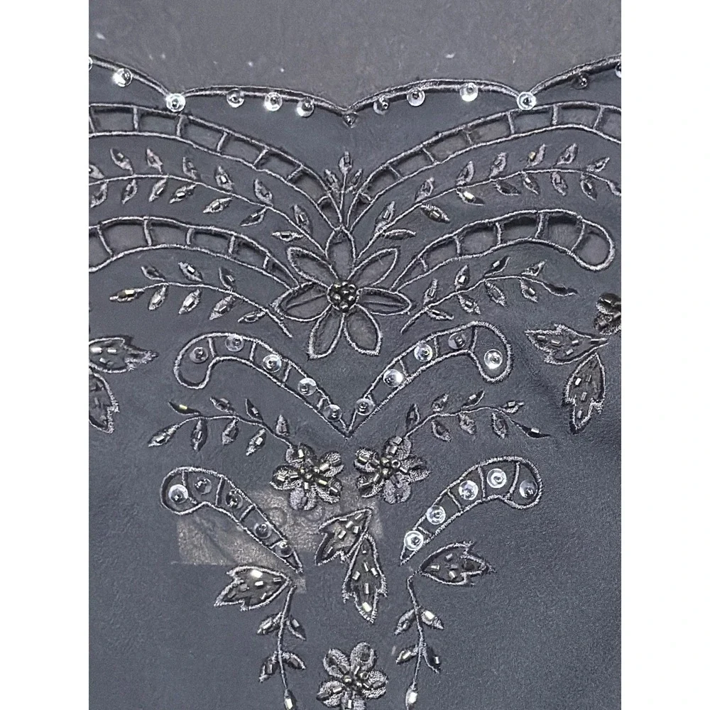 NWT Studio I Women Navy Blue 2 Piece Skirt Set Embroidered Flutter Sleeve 14W‎